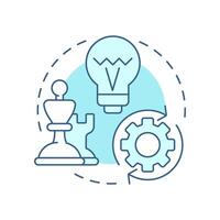 Game changer soft blue concept icon. Innovation, technology. Workflow, organization. Round shape line illustration. Abstract idea. Graphic design. Easy to use in infographic, presentation vector