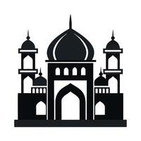 Silhouette of a Mosque, Perfect for Religious or Cultural Projects vector