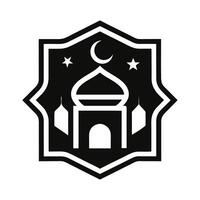 Simple Silhouette of a Mosque black silhouette of a mosque vector