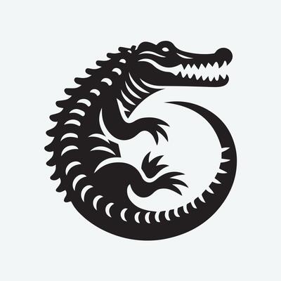Illustration of a Powerful Crocodile