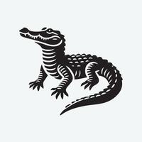 Bold Illustration of a Powerful Crocodile vector