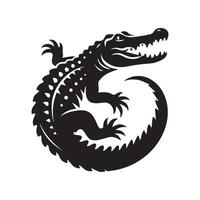 Powerful Silhouette of a Gator vector