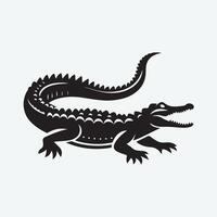 Powerful Illustration of a Glaring Alligator vector