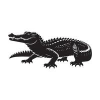 Illustration of a Majestic Crocodile in a Stylized Design vector