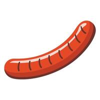 Grilled Sausage BBQ Design Element in Trendy Flat Style vector