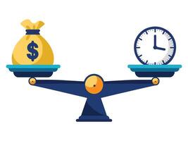 Time is Money Concept Business Investment Isometric Design vector