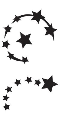 funny Shooting Stars Icons Falling Stars with Comet Tails