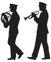 funny image of a large military orchestra vector