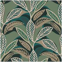 Seamless Bohemian Floral Pattern with Gold Leaves vector