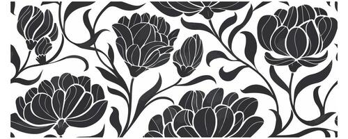Abstract Leaf and Flower Organic Seamless Pattern vector