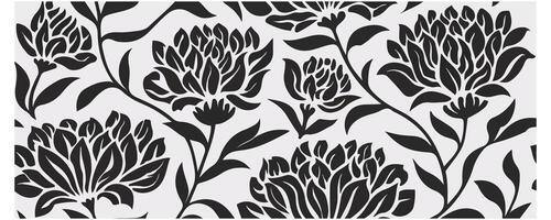 Geometric Floral Leaf Seamless Pattern vector