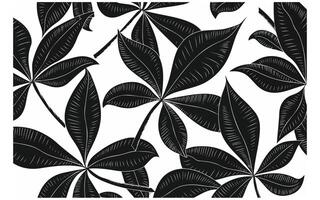 Floral Abstract Leaves Seamless Pattern in Dotted Flat Style vector