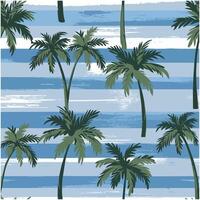 Abstract Hand-Drawn Watercolor Tie-Dye Stripes with Palm Trees vector