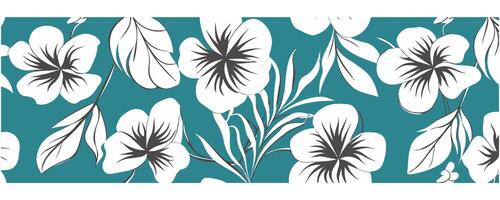 Aloha Hibiscus Flower Tropical Seamless Pattern Hawaiian Vibes vector