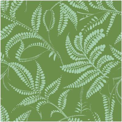 Abstract Botanical Seamless Pattern with Dotted Leaf Silhouettes