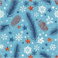 Christmas Snowflakes Seamless Pattern Festive Design for Packaging and Fabric vector