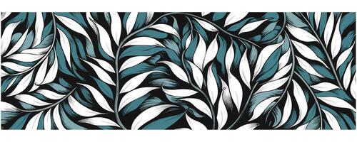 Seamless Palm Leaves Pattern Abstract Floral Background vector