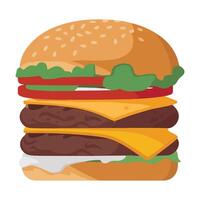 Burger Sizes from Classic to Extra Large Art vector