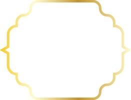 Islamic Gold Frame in Simple Design. vector