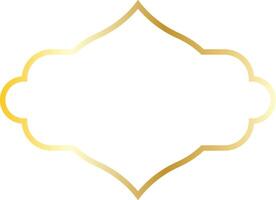Islamic Ramadan Gold Border Isolated on White Background. vector