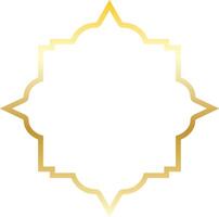 Islamic Ramadan Gold Border in Flat Design. vector