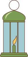 Ramadan Doodle Element with Cartoon Design. vector