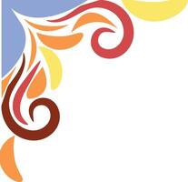 Abstract Vintage Corner in Cartoon Design vector