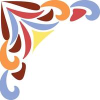 Abstract Vintage Corner with Minimalist Pattern. vector