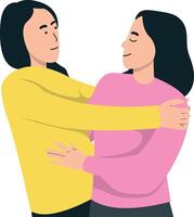 Happy Friendship Day Character on White Background. vector