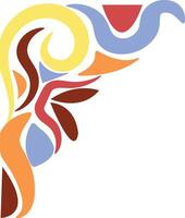 Abstract Vintage Corner with Minimalist Pattern vector