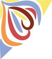 Abstract Vintage Corner in Minimalist Pattern vector