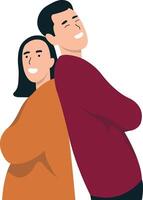 Happy Friendship Day Character in Flat Design. vector