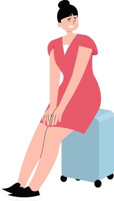 Traveler People Character in Cartoon Design