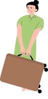 Traveler People Character with Cartoon Design vector