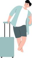 Traveler People Character on White Background vector