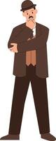 Detective Activity Character in Flat Design vector