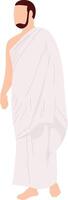 Illustration of Hajj Pilgrims with Flat Design. vector