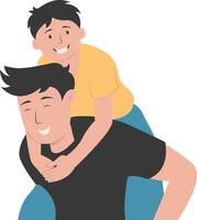 Father and Son Character Isolated on White Background vector