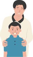 Father and Son Character. vector