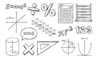 Math Formulas Handdrawn Collection vector
