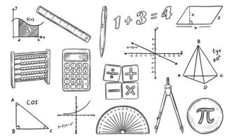 Mathematics Formulas Handdrawn Collection vector