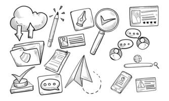 UI interface handdrawn collection vector