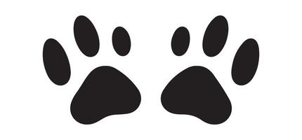 Playful Paw Prints Silhouette Illustration for Pet Related Project vector
