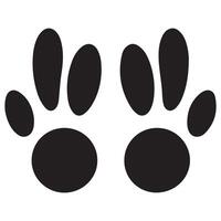 Playful Paw Print Silhouette Illustration for Animal Design vector