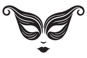 Mysterious Masquerade Mask Silhouette Illustration for Creativity vector
