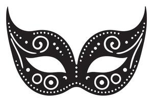 Masquerade Mask Silhouette Illustration of Carnival Costume vector