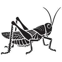 Grasshopper Silhouette Image A Nature Inspired Design vector