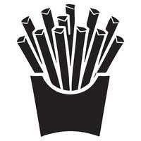 French Fries Silhouette Image for Food Related Designs vector