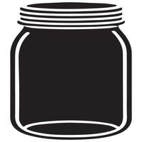 Mason Jar Silhouette Image Preserving Memories And Flavors vector
