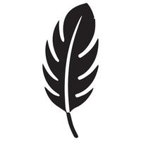 Silhouette of a feather single illustration graphic design element vector